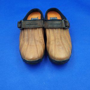 Ralph Lauren Women's Polo sport leather buckled clogs - size US7
